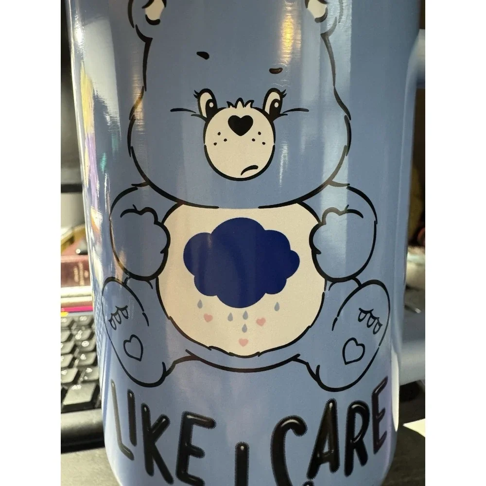 Silver Buffalo Care Bears Grumpy Bear 40oz Stainless Steel Tumbler Handle Straw